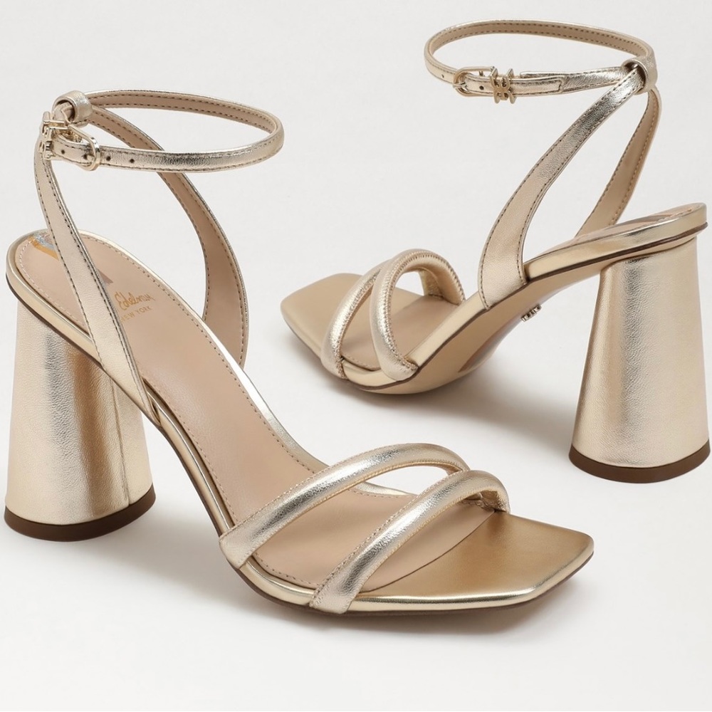 Sam Edelman Gold Leather Sandals